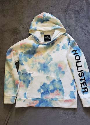 Худи tie-dye на флисе hollister s