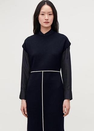 Трикотажное платье миди cos (шерсть/хлопок)