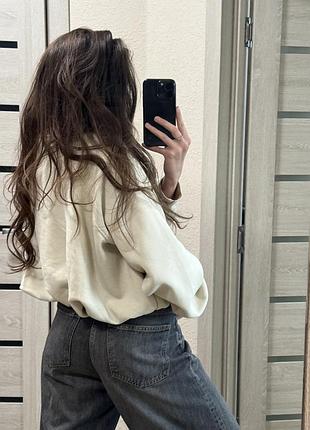 Бежевий бомбер zara 3