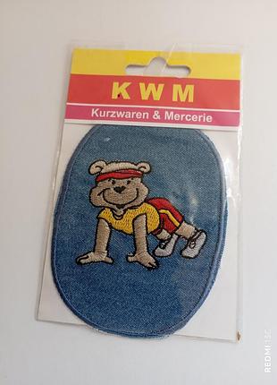 Аплікація, латка, термозаплатка вещдмедик спортсмен