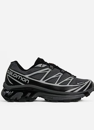 Salomon xt-6 grey soft ground black gore-tex