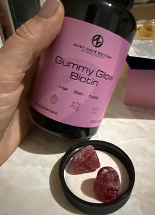 Gummy glow biotin 💗 смачні вітаміни з біотином для підтримки здорового та блискучого волосся