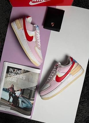 Жіночі кросівки nike air force 1 shadow w white pink