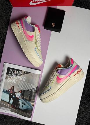 Жіночі кросівки nike air force 1 shadow w beige multicolor