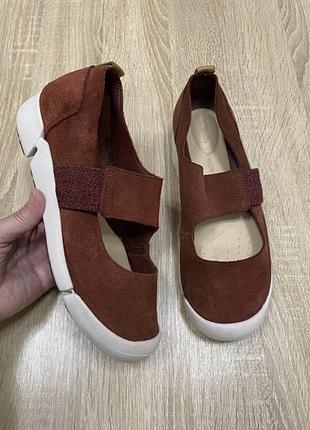 Clarks trigenic замшеві мокасини балетки туфлі