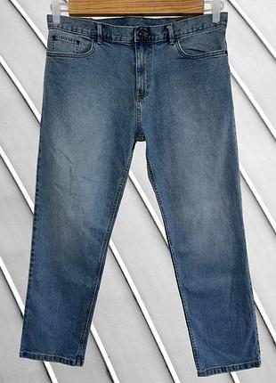 Чоловічі блакитні прямі джинси denim co 2xl w38 l30 54 56 денім ко блакитні джинси прямого крою класичні denim co w38