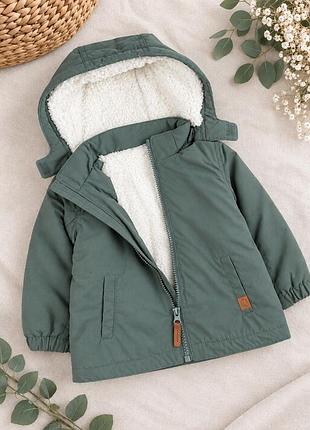 Парка на меху h&amp;m 4-6мес, 6-9мес, 9-12мес, 12-18мис, 18-24мес.