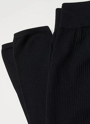 Лосіни жіночі h&m чорні рубчик l 9