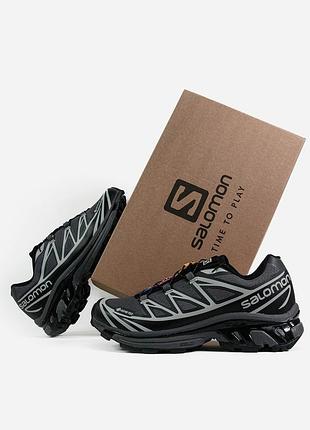 Salomon xt-6 grey soft ground black gore-tex 5