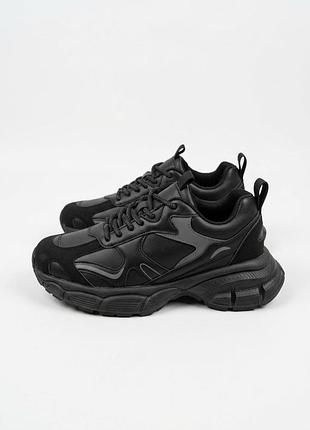 Жіночі кросівки з натуральної шкіри total black (демісезон) stilli
