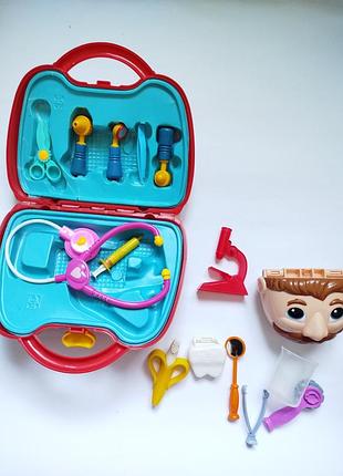 Дитячий набір маленький лікар, дитяча аптечка , набір play doh
