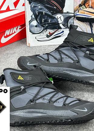 ❄️ кросівки nike acg terra antarctic gore tex black grey хутро