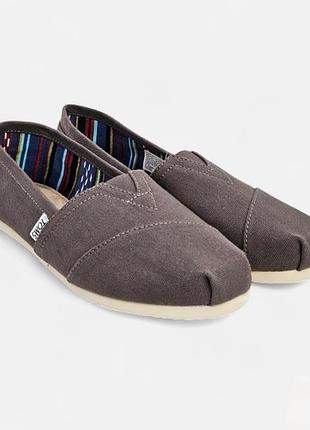 Удобные коричневые эспрадрильи тканые toms 36 размер