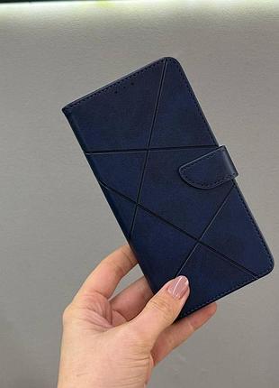 Защитный чехол-книжка для samsung a12 / m12, качественный чехол-книжка для телефона samsung a12 / m12 с защитой экрана (синий)