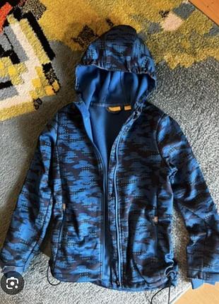 Кофта куртка ветровка мембранна софтшел softshell водоотталкивающая синяя капюшон куртка-софтшелл с капюшоном от бренда rocktrail