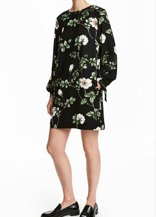 Элегантная цветочная мини-платье h&amp;m с изысканными деталями