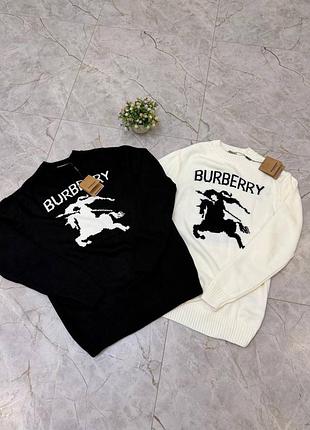 Светр чоловічий burberry з принтом, чорний та білий