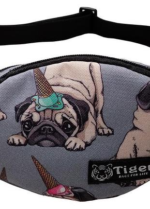 Сумка-бананка tiger rio print+ веселий мопс s217730