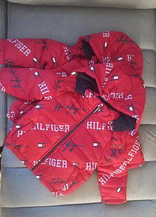 Куртка дитяча tommy hilfiger червона орігінал