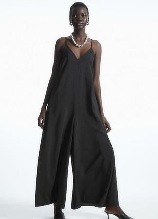 Жіночий комбінезон cos wide-leg v-neck jumpsuit 1235339001 s чорний