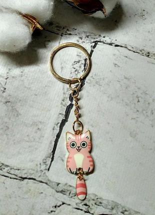 Брелок металлический котик 8,5 cм