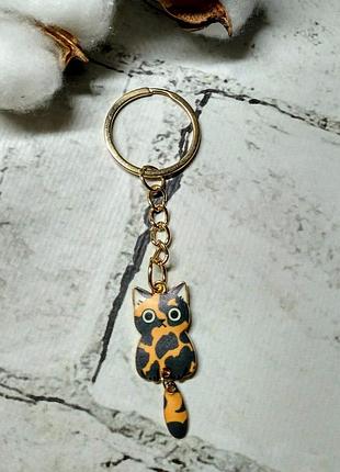 Брелок металлический котик 8,5 cм
