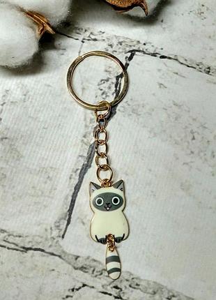 Брелок металлический котик 8,5 cм