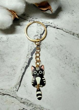 Брелок металлический котик 8,5 cм