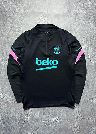 Vintage винтажный футбольный лонгслив nike fc barcelona найк барселона big logo size m размер м