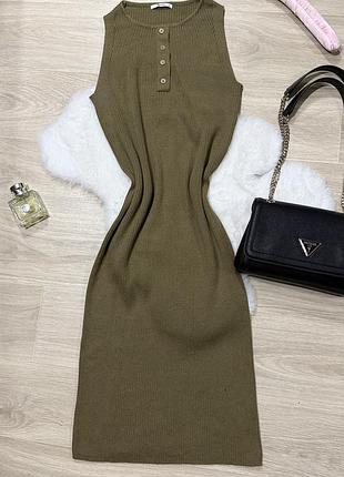 Стильна трикотажна сукня довжини міді від бренду tuwoman 💚