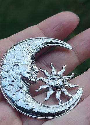 Стильная оригинальная брошь "месяц и солнце" 🌙 ☀️ 4
