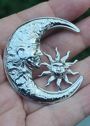 Стильная оригинальная брошь "месяц и солнце" 🌙 ☀️ 3