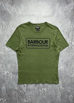 Vintage винтажная футболка barbour барбур big logo size l размер л