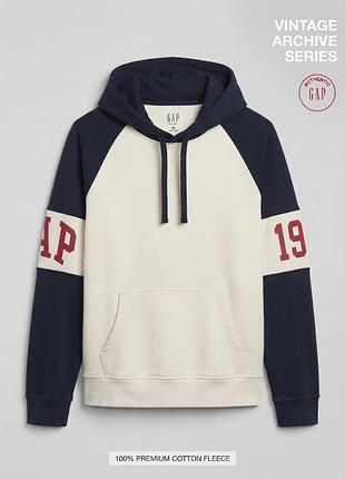 Оригинальное худи колорблок gap originals с капюшоном (размер l / 48-50)
