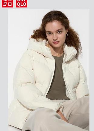 Теплий безшовний пуховик seamless uniqlo