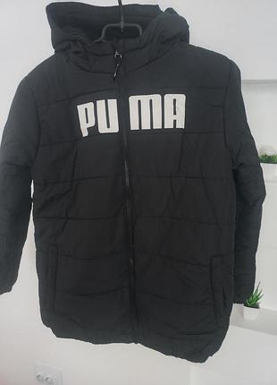 Куртка для підлітків puma стьобана чорна