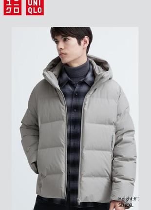 Теплий зимовий безшовний пуховик 3d cut uniqlo