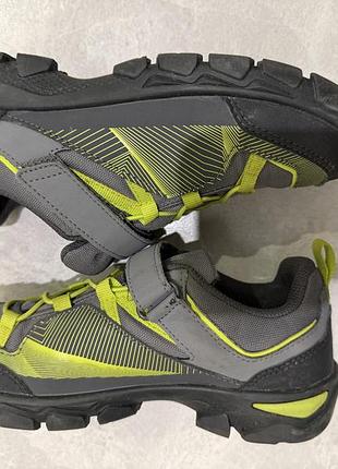 Дитячі трекінгові кросівки decathlon quechua mh120 grey/yellow