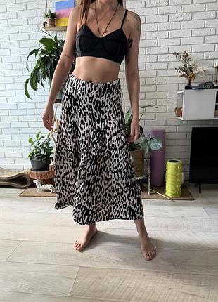 Спідниця zara, леопардова