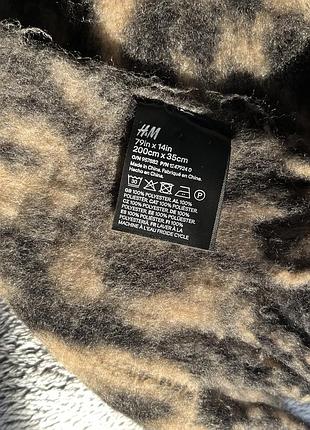 Теплий леопардовий шарф h&m 3