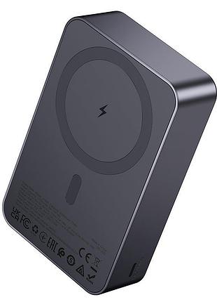 Павербанк с беспроводной зарядкой magsafe hoco j160b 20000mah pd/qc серый