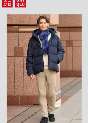 Теплий зимовий безшовний пуховик 3d cut uniqlo