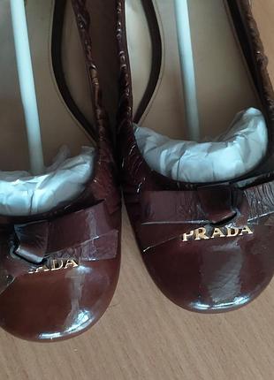 Жіночі балетки prada, італія, р.38,5