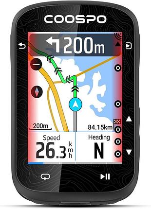 Велосипедный компьютер coospo cs600 сенсорный gps, ant+, type-c, ipx7, 36 ч