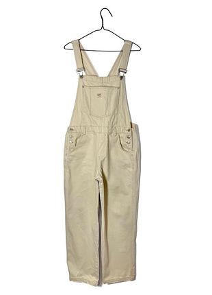 Бежевий жіночий джинсовий комбінезон pull&bear