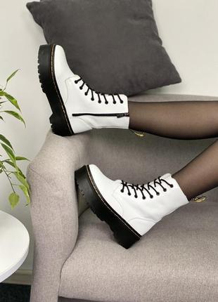 Ботинки dr.martens jadon white/black2 фото
