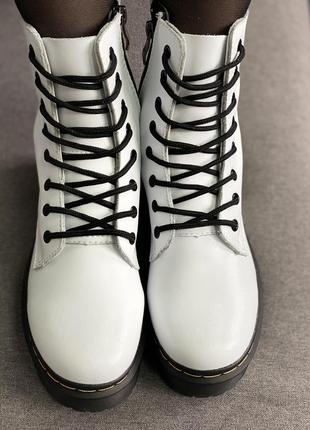 Ботинки dr.martens jadon white/black3 фото