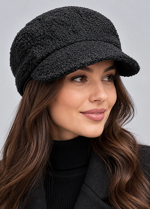 🧢 женская теплая кепка с шерстью 54-58см