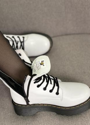 Ботинки dr.martens jadon white/black6 фото