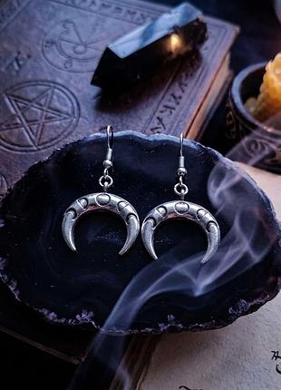 Оригинальные мистические серьги "месяц фазы луны" 🌙